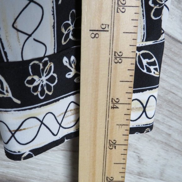 Truffles* Women's Long Sleeve Button Down Curved Hem Pad Shoulders Blouse~ Large - Picture 9 of 9